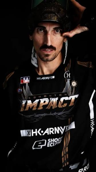Tyler Harmon in Edmonton Impact paintball gear